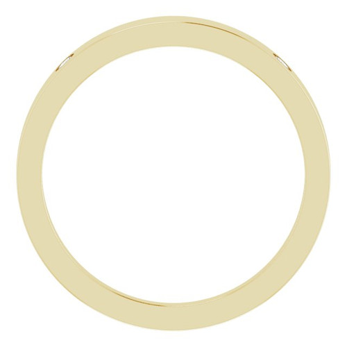14K Yellow .05 Natural Diamond Engravable Ring
