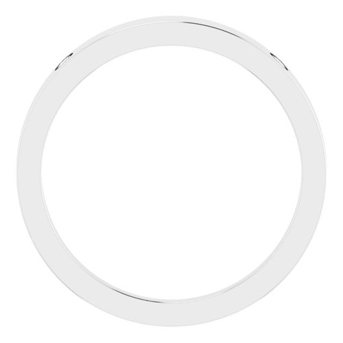 14K White .05 Natural Diamond Engravable Ring