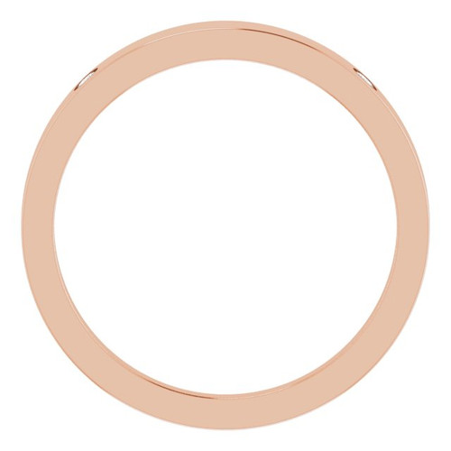 14K Rose .05 Natural Diamond Engravable Ring