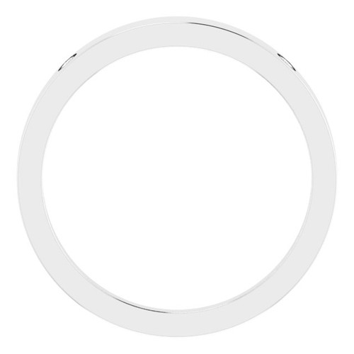 14K White .05 Natural Diamond Engravable Ring