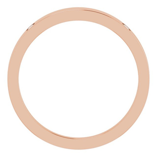 14K Rose .05 Natural Diamond Engravable Ring