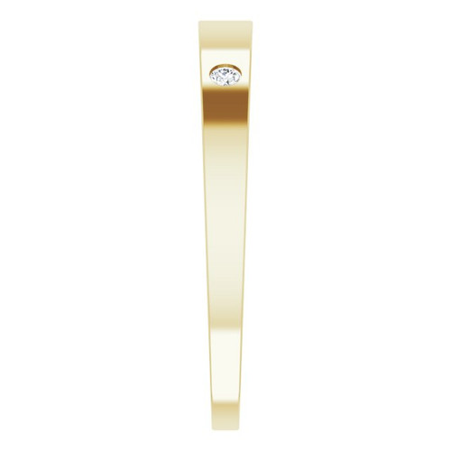 14K Yellow .05 Natural Diamond Engravable Ring