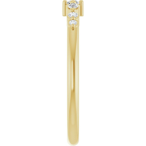 14K Yellow 1/8 CTW Natural Diamond Stackable Ring