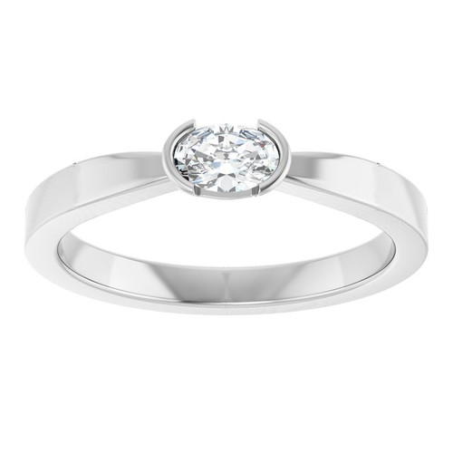 Sterling Silver 1/4 CT Natural Diamond Ring