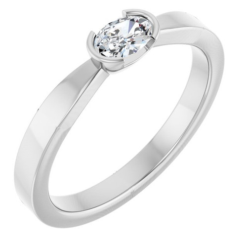 Platinum 1/4 CT Natural Diamond Ring