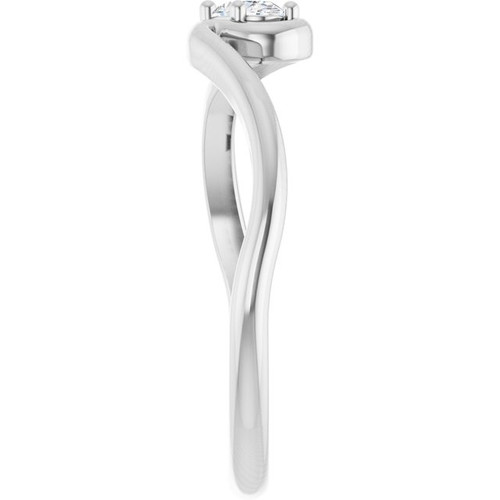 14K White 1/6 CT Lab-Grown Diamond  Ring