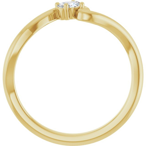 14K Yellow 1/6 CT Lab-Grown Diamond  Ring