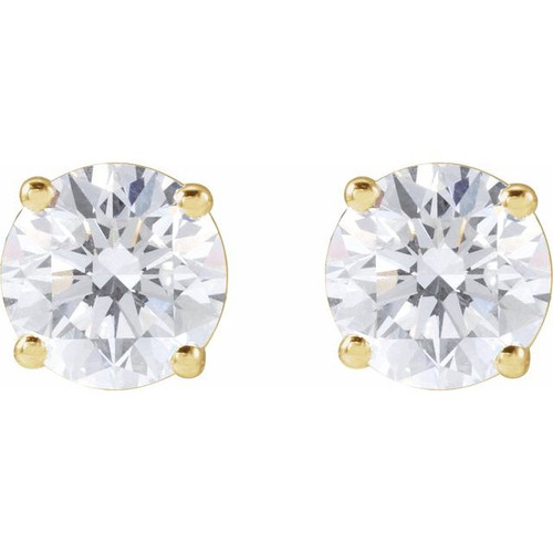 14K Yellow 4 CTW Lab-Grown Diamond Stud Earrings