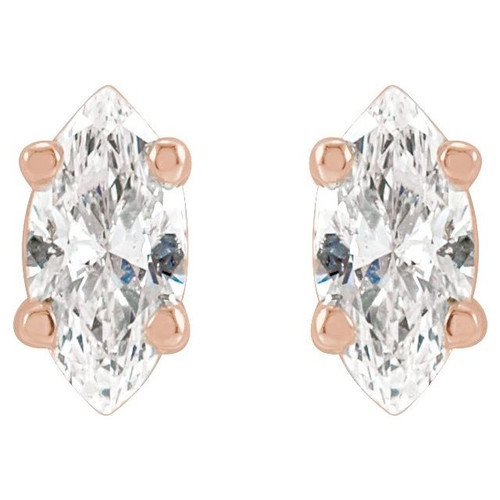 14K Rose 1/3 CTW Natural Diamond Earrings