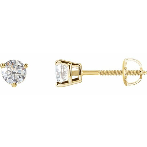 14K Yellow 1/2 CTW Lab-Grown Diamond Earrings