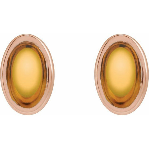 14 Karat Rose Gold Natural Citrine Earrings |$345