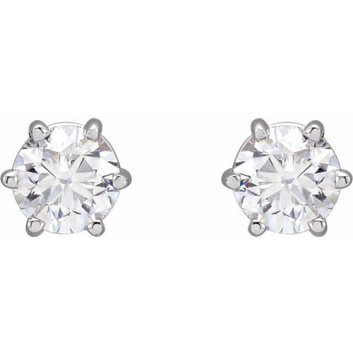 14K White 3/4 CTW Lab-Grown Diamond Earrings