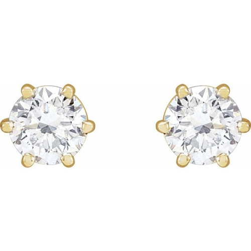 14K Yellow 1 CTW Lab-Grown Diamond Earrings