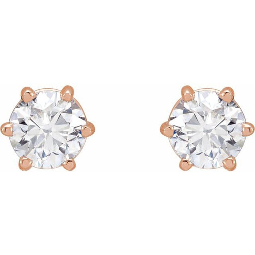 14K Rose 3/4 CTW Lab-Grown Diamond Earrings