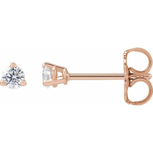14K Rose 1/6 CTW Lab-Grown Diamond Stud Earrings