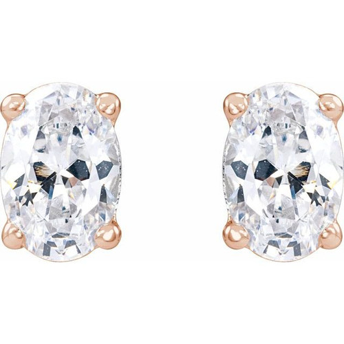 14K Rose 3/4 CTW Lab-Grown Diamond Stud Earrings