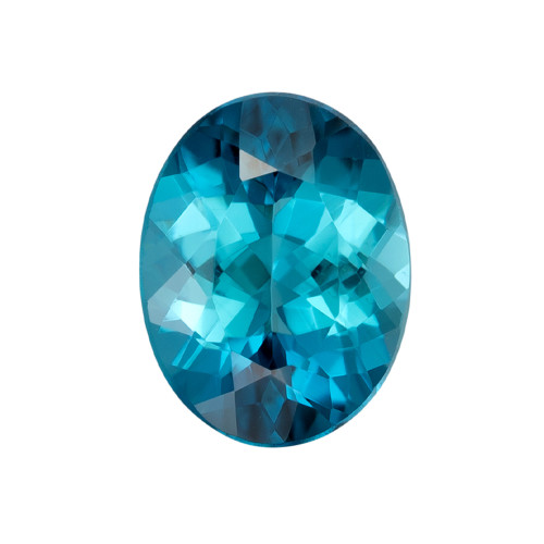 1.36 Carat Teal Blue Colored Tourmaline Gem,  Oval Shape, 8.3 x 6.4 mm