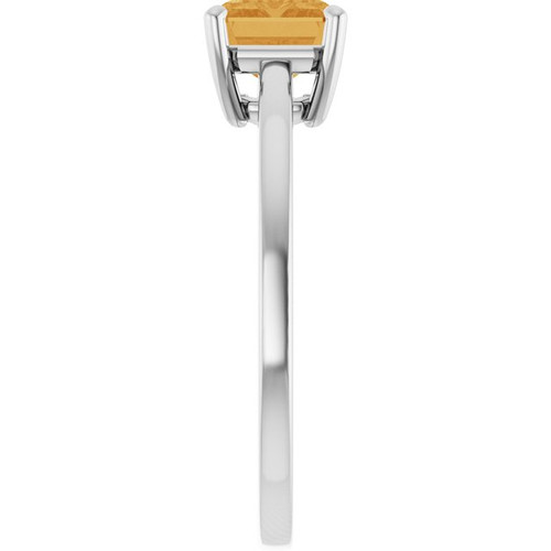 Sterling Silver Natural Citrine Ring