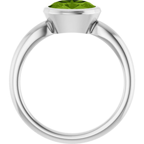 Sterling Silver Natural Peridot Ring