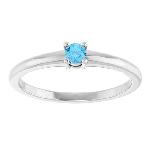 Sterling Silver Natural Swiss Blue Topaz Ring