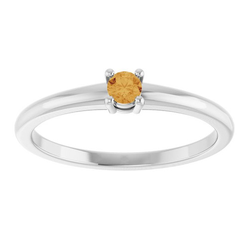 Sterling Silver Natural Citrine Ring