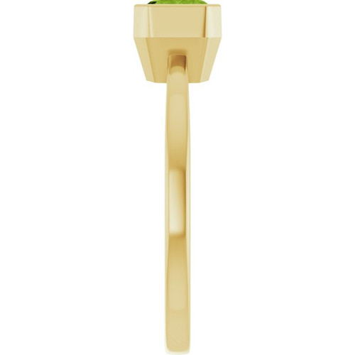 14K Yellow Natural Peridot Ring