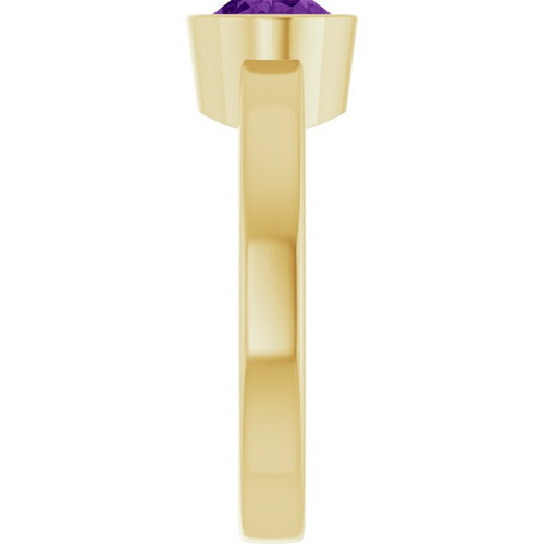 14K Yellow Natural Amethyst Ring