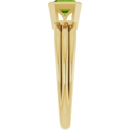 14K Yellow Natural Peridot Ring