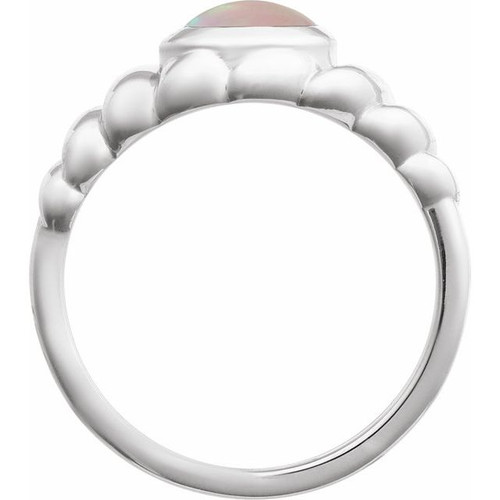 Sterling Silver Natural Ethiopian Opal Ring