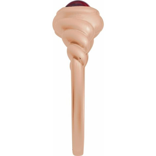 14K Rose Natural Mozambique Garnet Ring