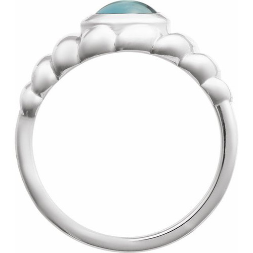 Sterling Silver Natural London Blue Topaz Ring