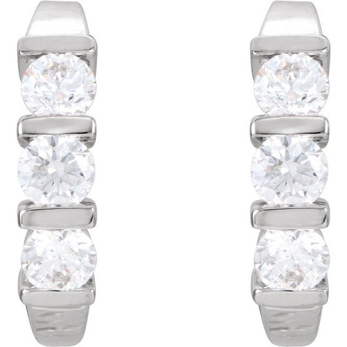 14K White 1/2 CTW Lab-Grown Diamond Earrings