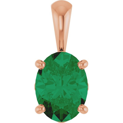 14K Rose Gold Emerald Ring Fine Jewelry  $750