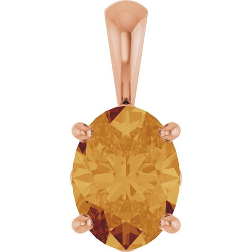 14K Rose Gold Citrine Ring Fine Jewelry  $338