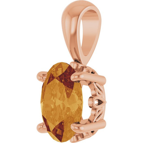 14K Rose Gold Citrine Ring Fine Jewelry  $282