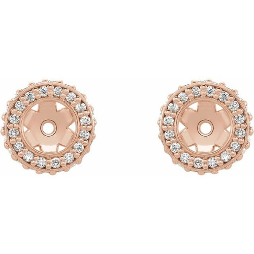 14K Rose 1/5 CTW Lab Grown Diamond Earrings Jacket