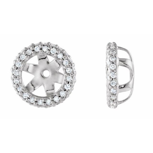 14K White 1/5 CTW Lab Grown Diamond Earrings Jacket