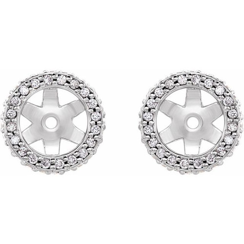 14K White 1/5 CTW Lab Grown Diamond Earrings Jacket