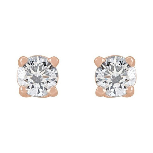 14K Rose 1/5 CTW Lab-Grown Diamond Stud Earrings