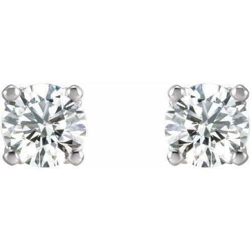 14K White 1/2 CTW Lab-Grown Diamond Stud Earrings