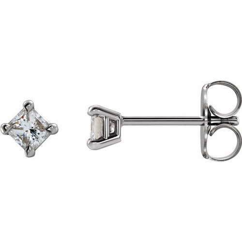 Sterling Silver 1/2 CTW Natural Diamond Earrings