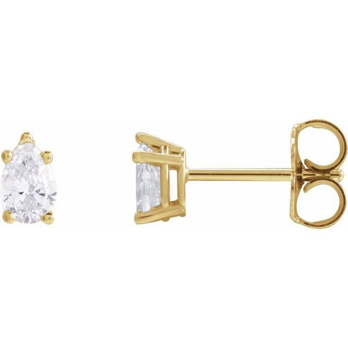 14K Yellow 3/8 CTW Lab-Grown Diamond Earrings