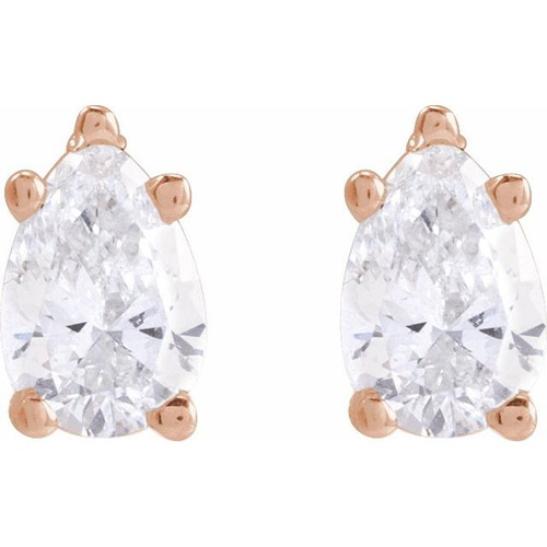 14K Rose 3/8 CTW Lab-Grown Diamond Earrings