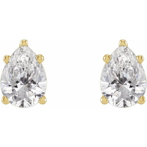 14K Yellow 1 CTW Lab-Grown Diamond Earrings
