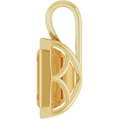 14K Yellow Natural Citrine Pendant