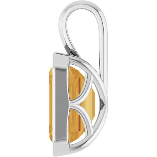 Platinum Natural Citrine Pendant