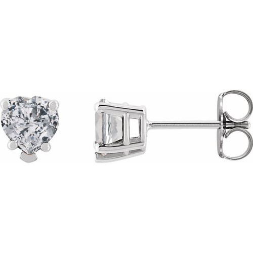 Sterling Silver Natural White Gold Sapphire Stud Earrings |$643