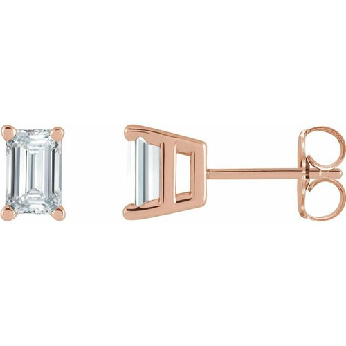 14K Rose 5/8 CTW Lab-Grown Diamond Earrings
