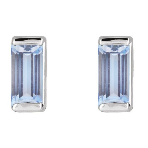 Platinum Natural Tanzanite Earrings