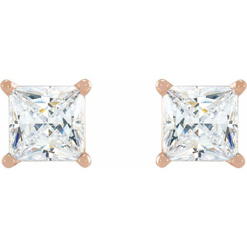 14K Rose 3/8 CTW Natural Diamond Earrings